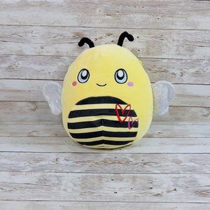 Squishmallow Kellytoy 10” Sunny The Yellow‎ Bumble Bee Hearts Plush Stuffed Toy